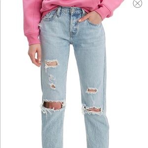 Levis 501 tapered leg jeans